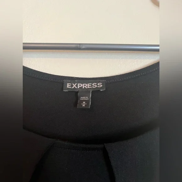 Women’s Express High Neck Black Ruffle Top - Size Medium - Picture 4 of 4